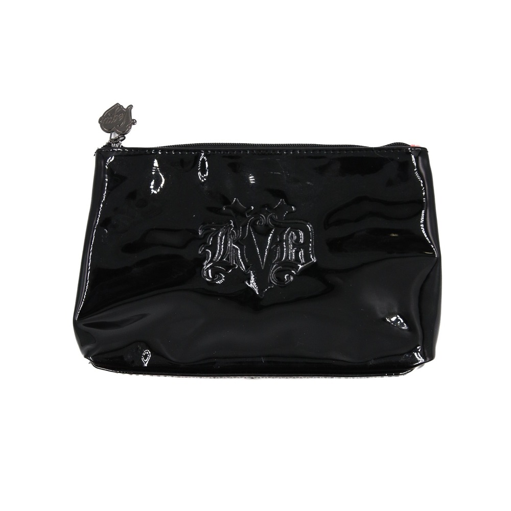 Kat Von D - Black Shimmer Faux Patent Leather Cosmetic Pouch
